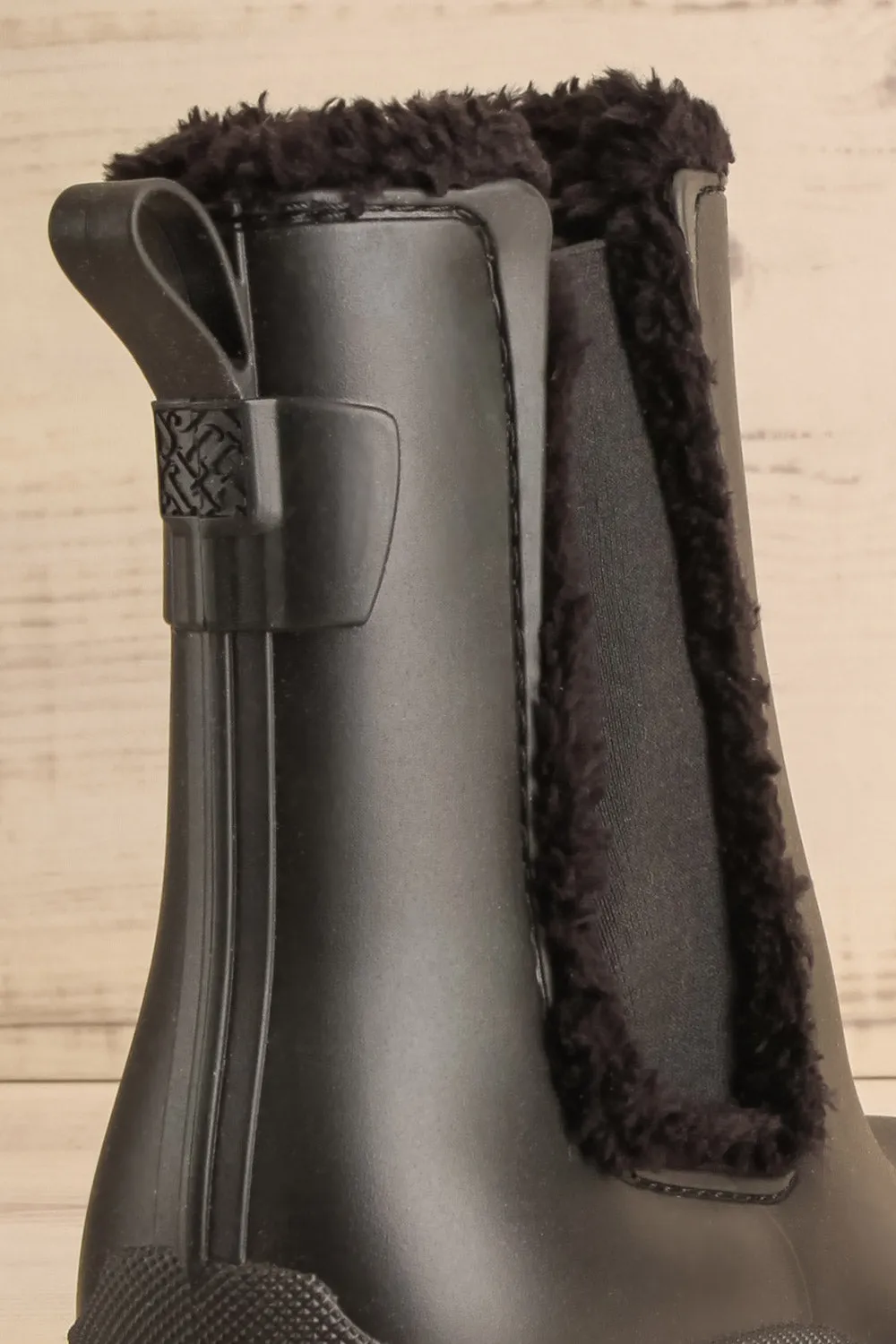 Franie | Black Faux-Fur Lined Heeled Boots