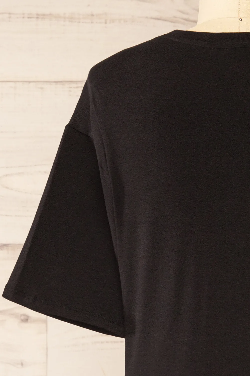Fushun Black | Pierced T-Shirt w/ Slit