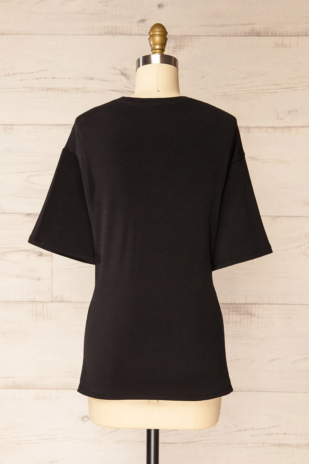 Fushun Black | Pierced T-Shirt w/ Slit
