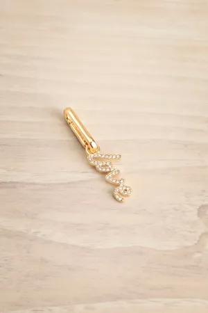 Gelanor Gold | Gold-Plated "Love" Charm w/ Crystals