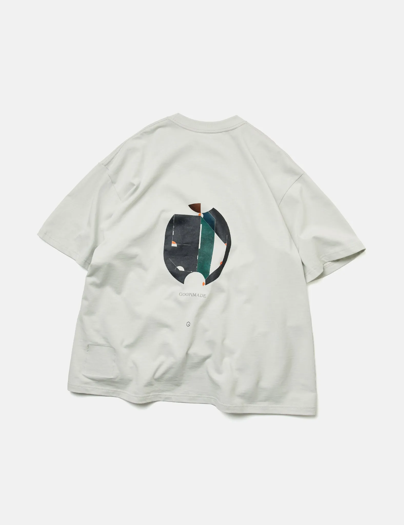 GOOPiMADE "R301-TG" Geometry Graphic T-Shirt - Ash White