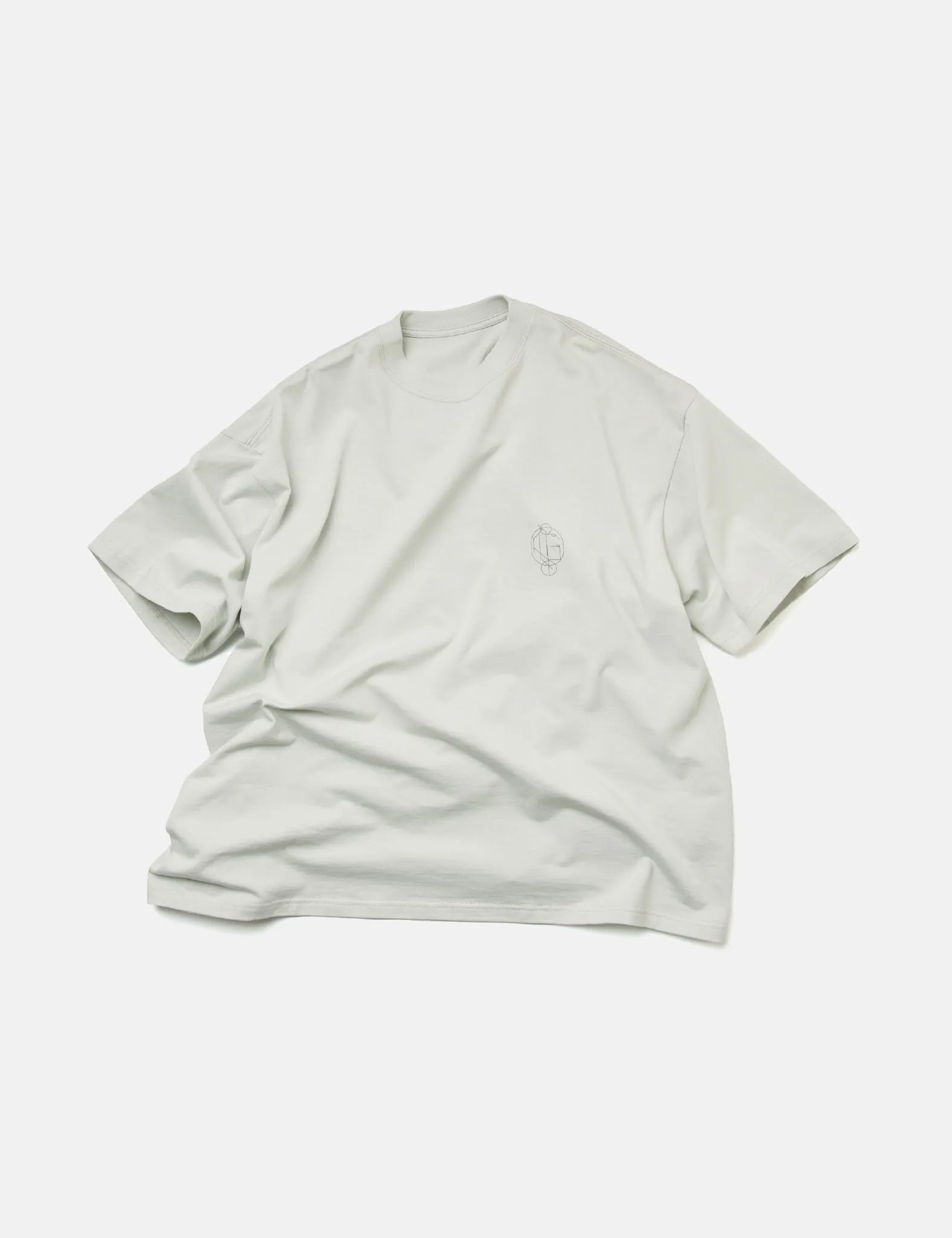 GOOPiMADE "R301-TG" Geometry Graphic T-Shirt - Ash White