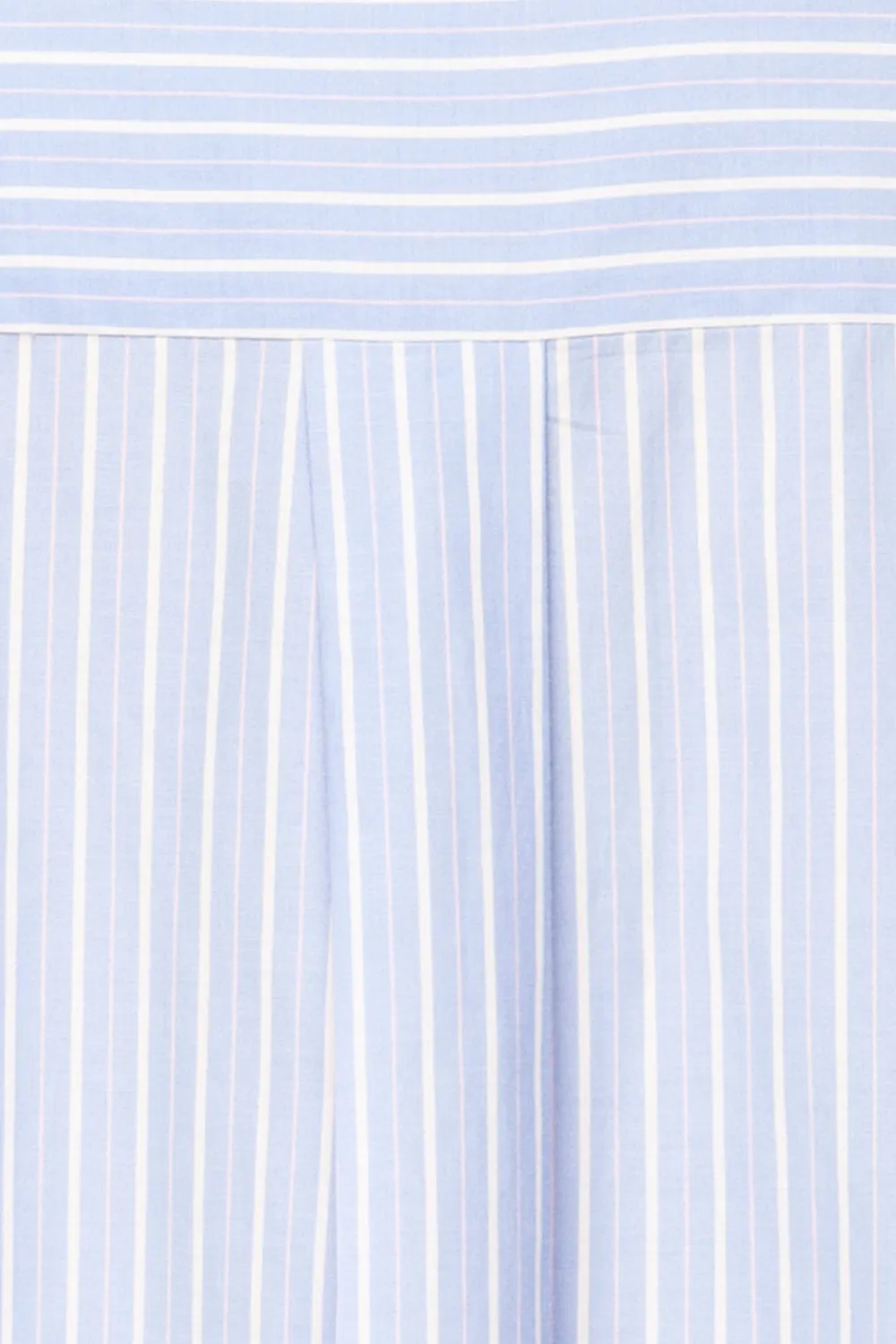 Gotham Blue | Striped Cropped Shirt w/ Asymmetrical Pockets