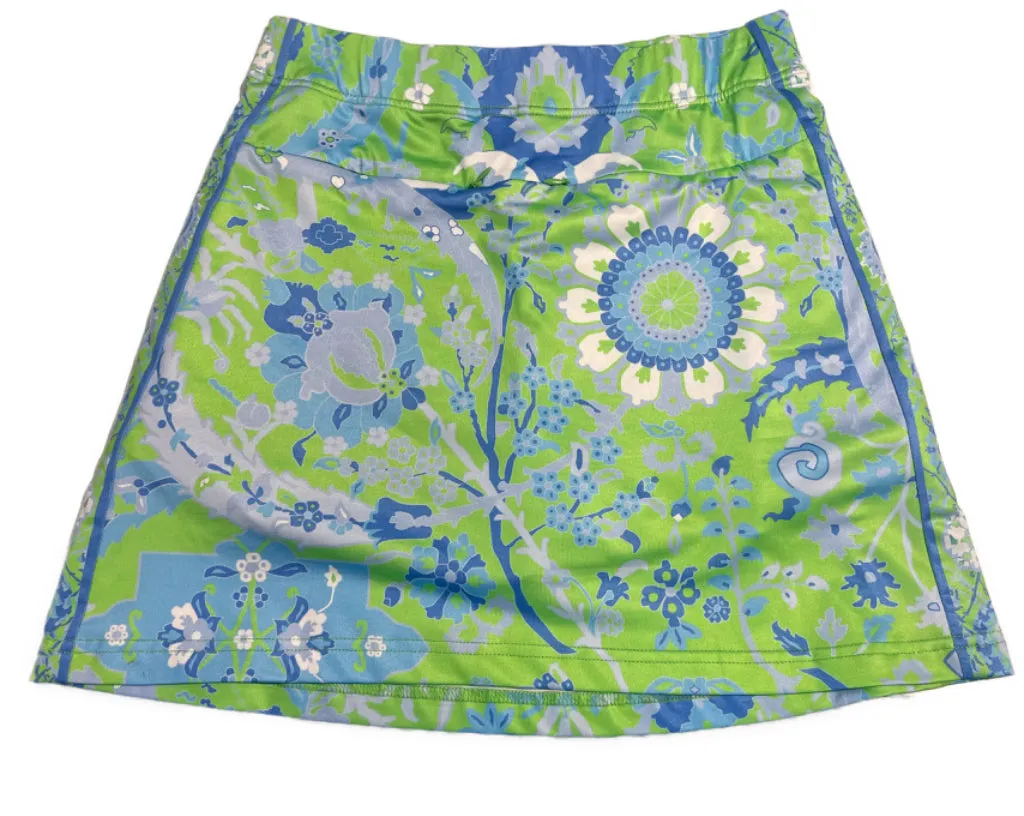 Gretchen Scott Blue & Lime Green Patterned Skort Size XS  MSP$129