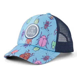 Grid Bug Pattern Kids Trucker Life is Good
