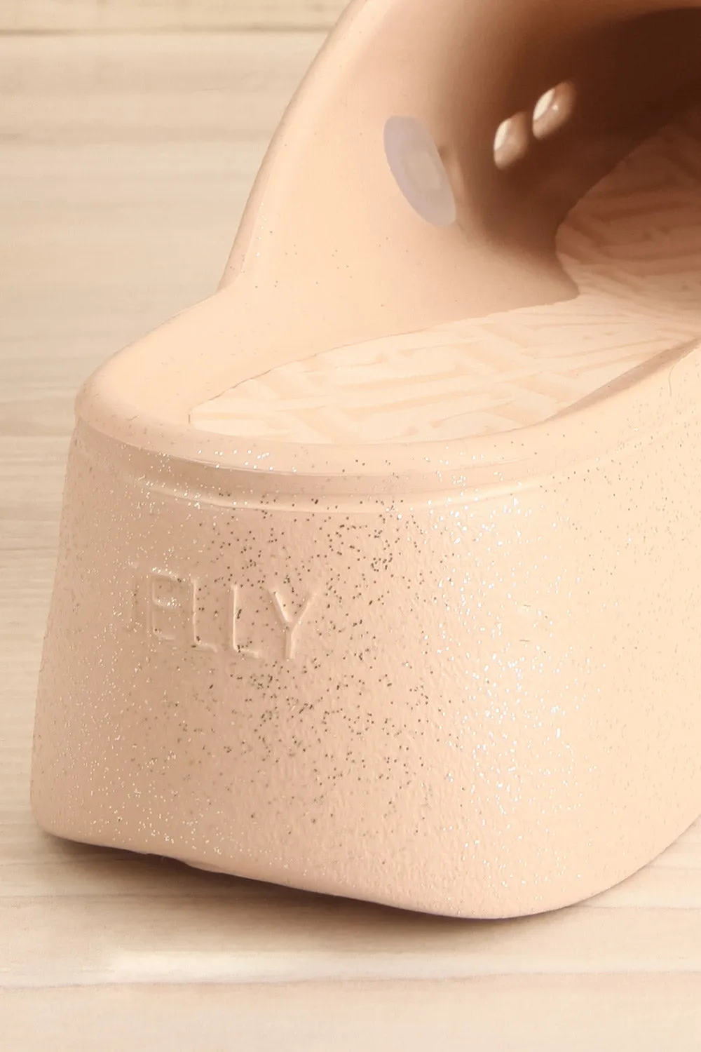 Guillington | Sparkly Beige Vegan Mules