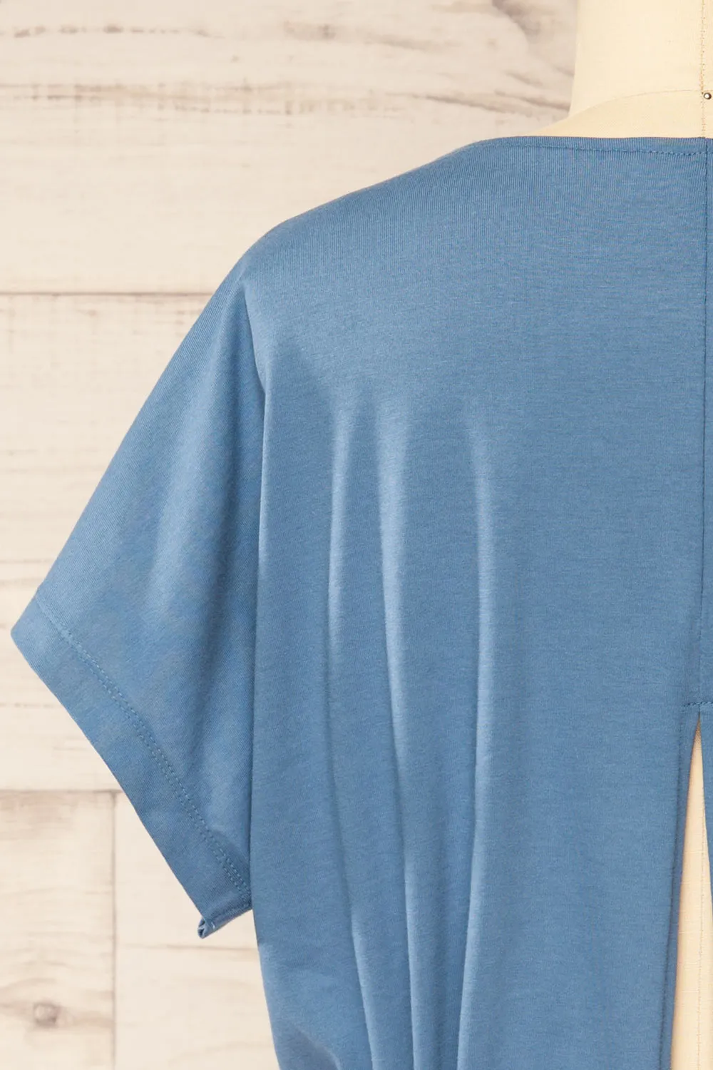 Haddington Blue | Cropped T-Shirt w/ Adjustable Waist