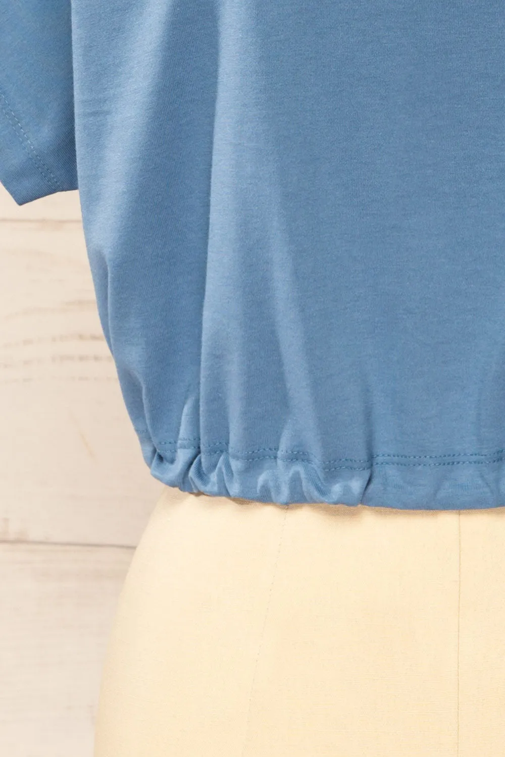 Haddington Blue | Cropped T-Shirt w/ Adjustable Waist