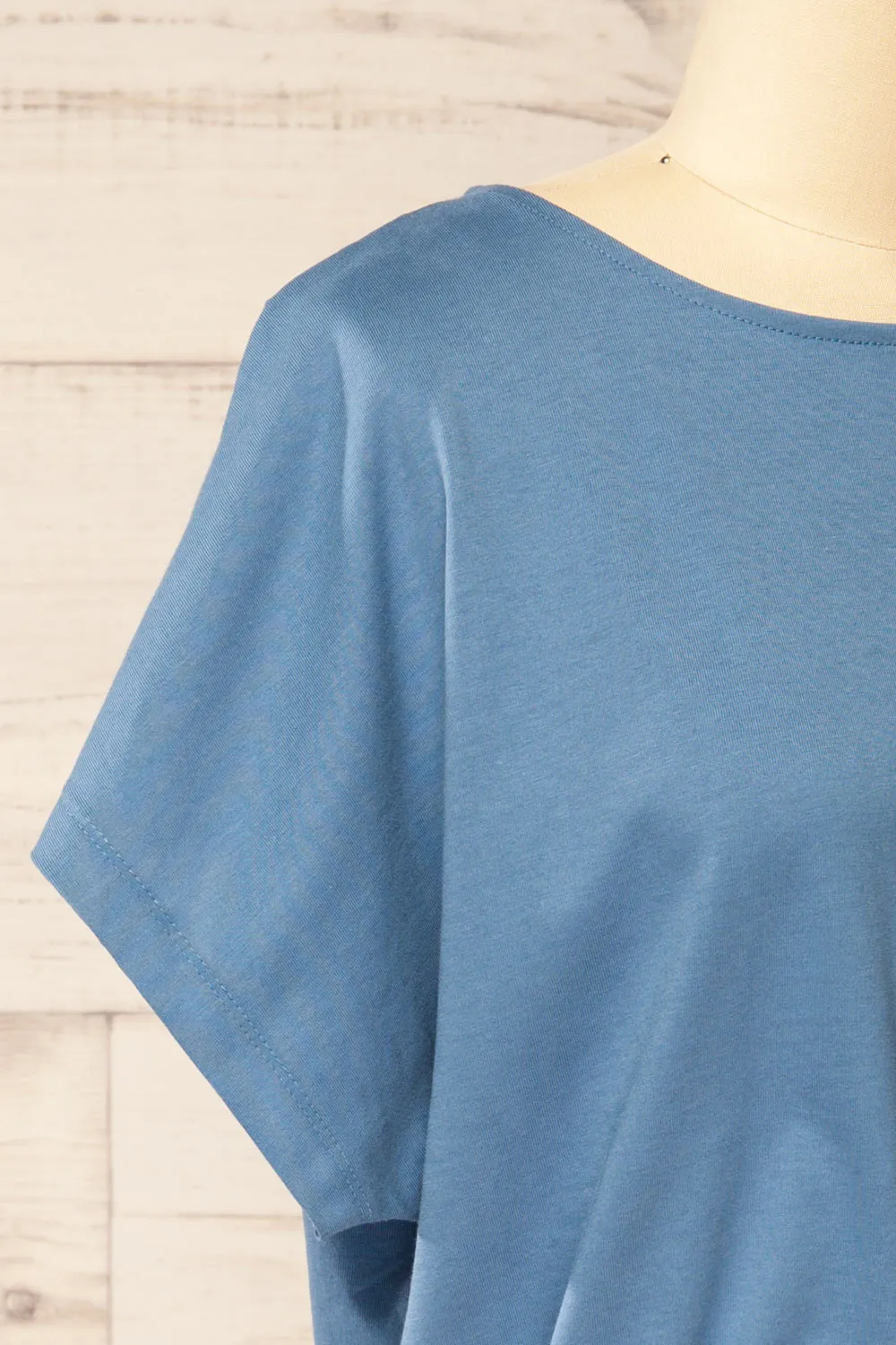 Haddington Blue | Cropped T-Shirt w/ Adjustable Waist