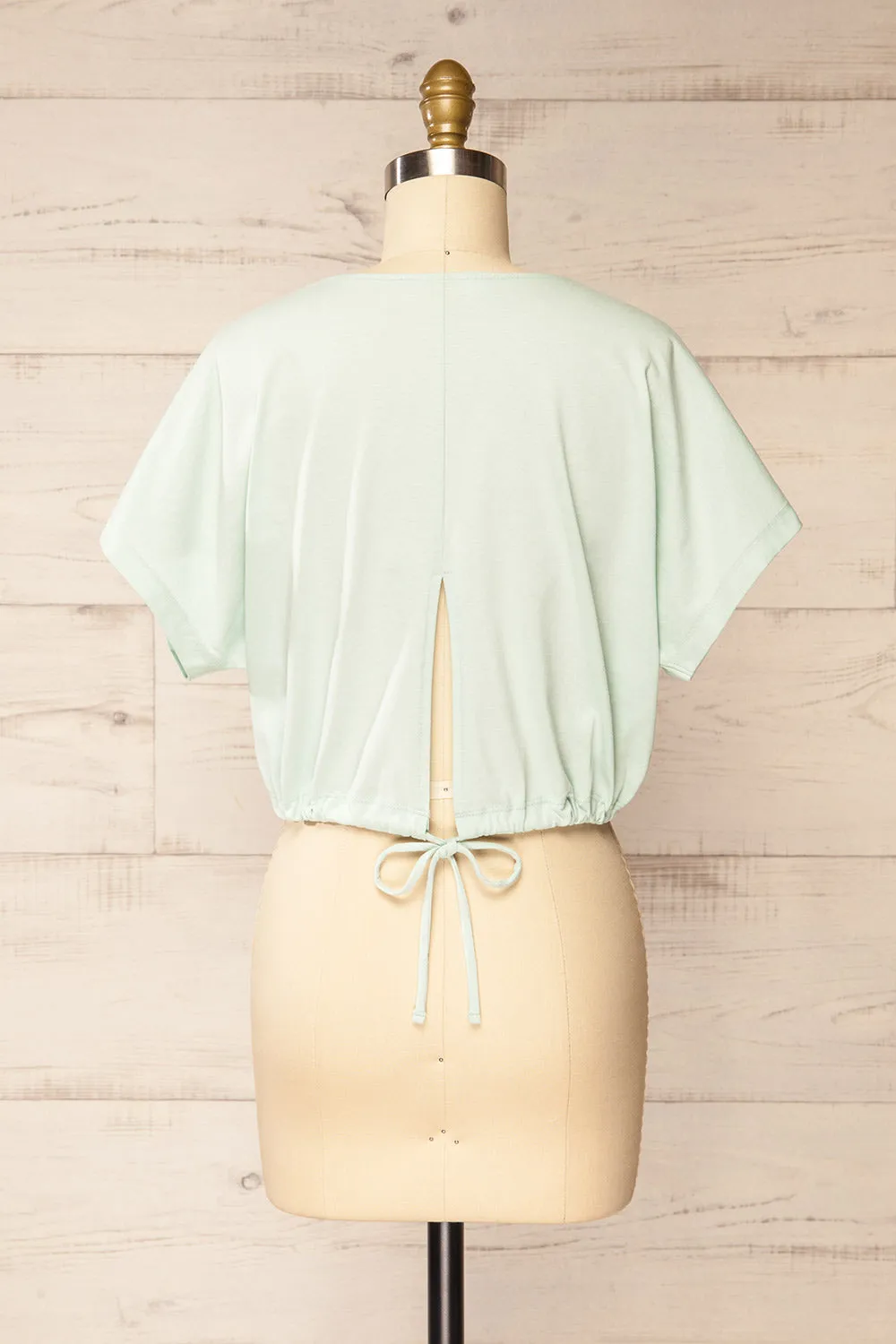 Haddington Mint | Cropped T-Shirt w/ Adjustable Waist