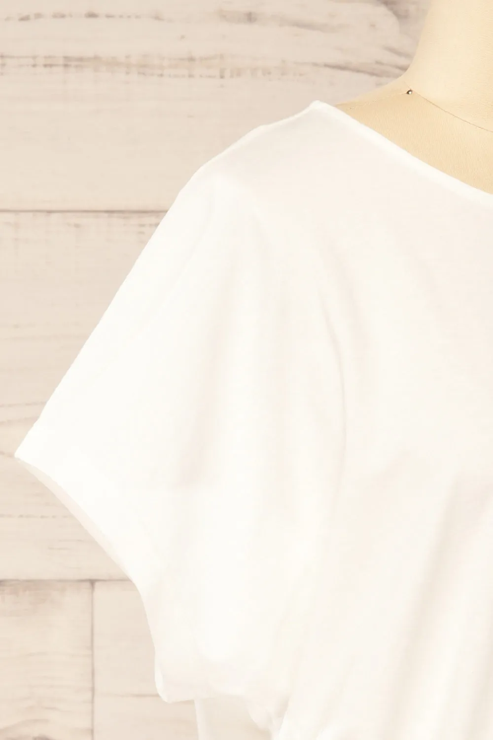 Haddington White | Cropped T-Shirt w/ Adjustable Waist