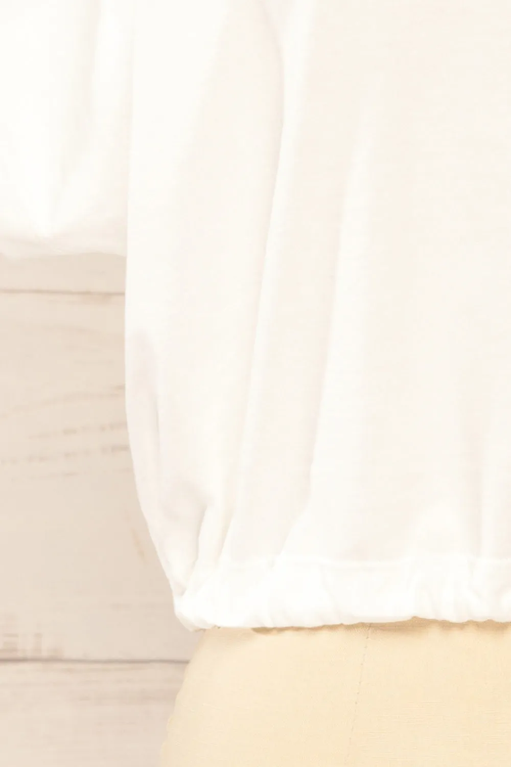 Haddington White | Cropped T-Shirt w/ Adjustable Waist