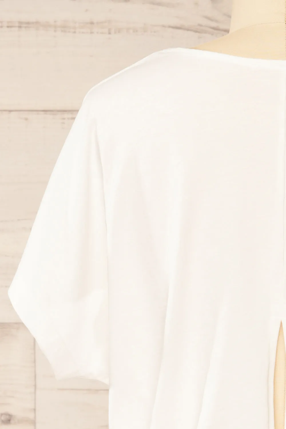 Haddington White | Cropped T-Shirt w/ Adjustable Waist