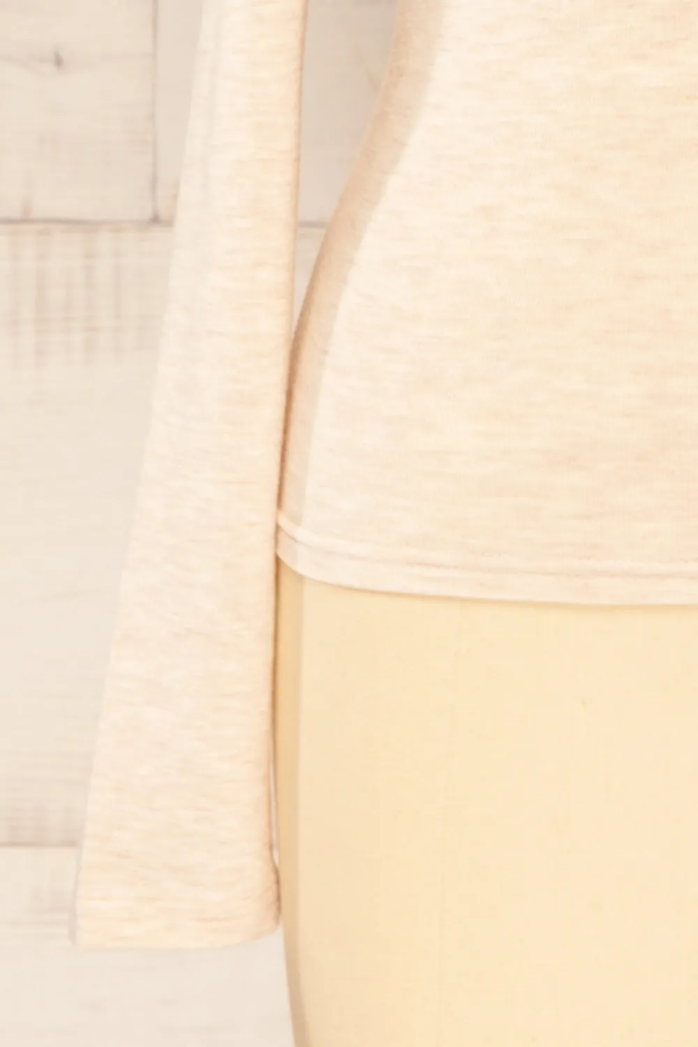 Haeju Beige | Off-Shoulder Top w/ Bow