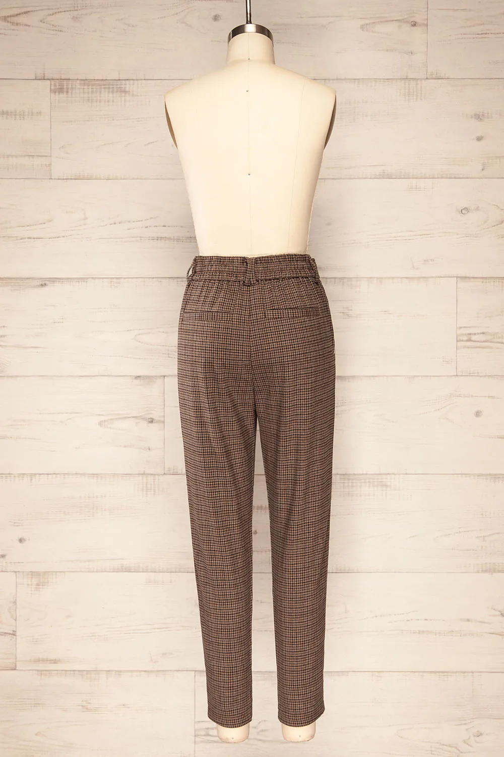 Hamilton Brown | High-Waisted Plaid Pants w/ Drawstring
