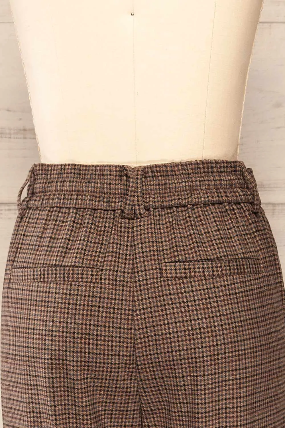 Hamilton Brown | High-Waisted Plaid Pants w/ Drawstring