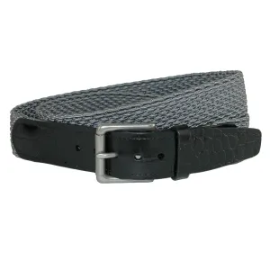 Hampton Stretch Belt with Croc Print Tabs