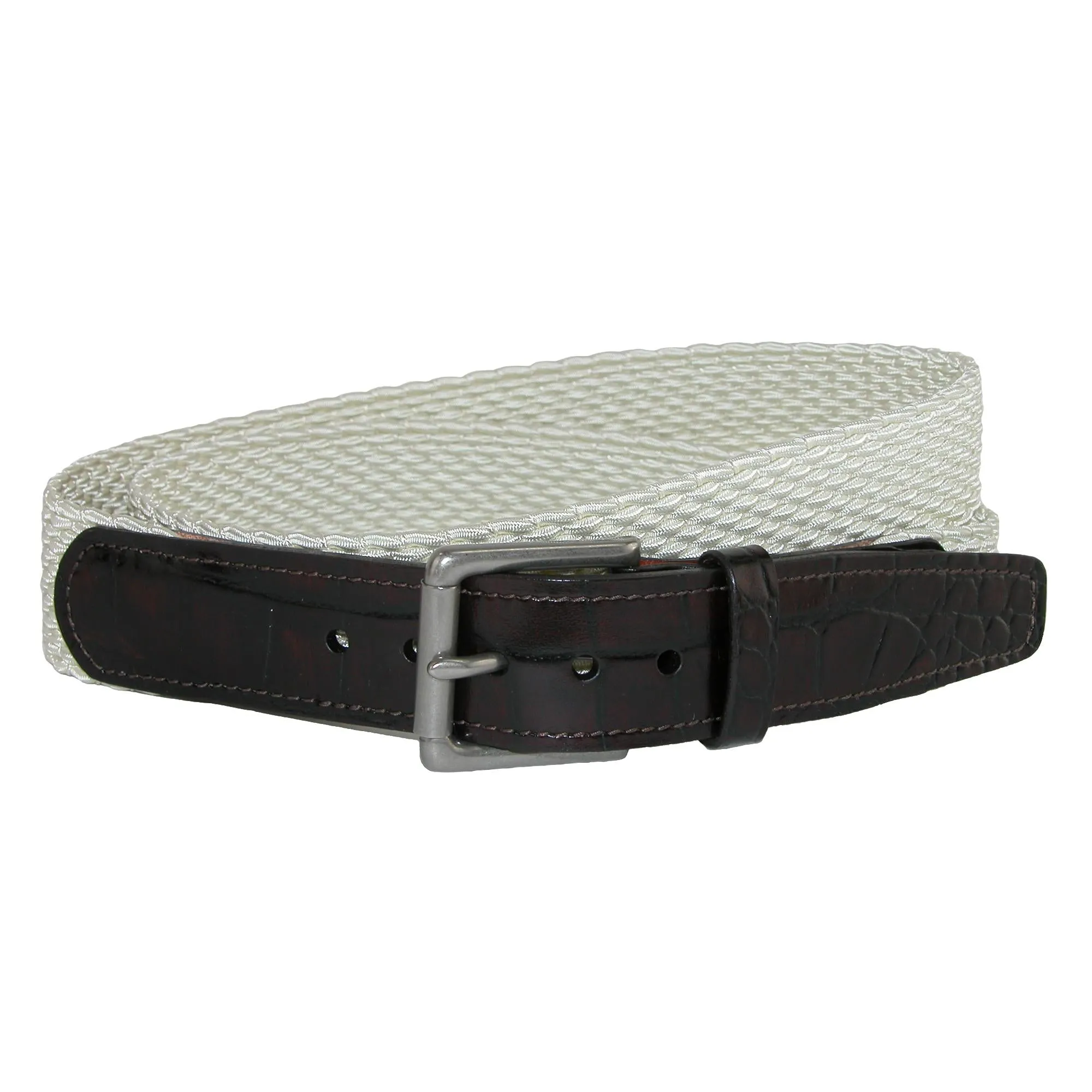 Hampton Stretch Belt with Croc Print Tabs