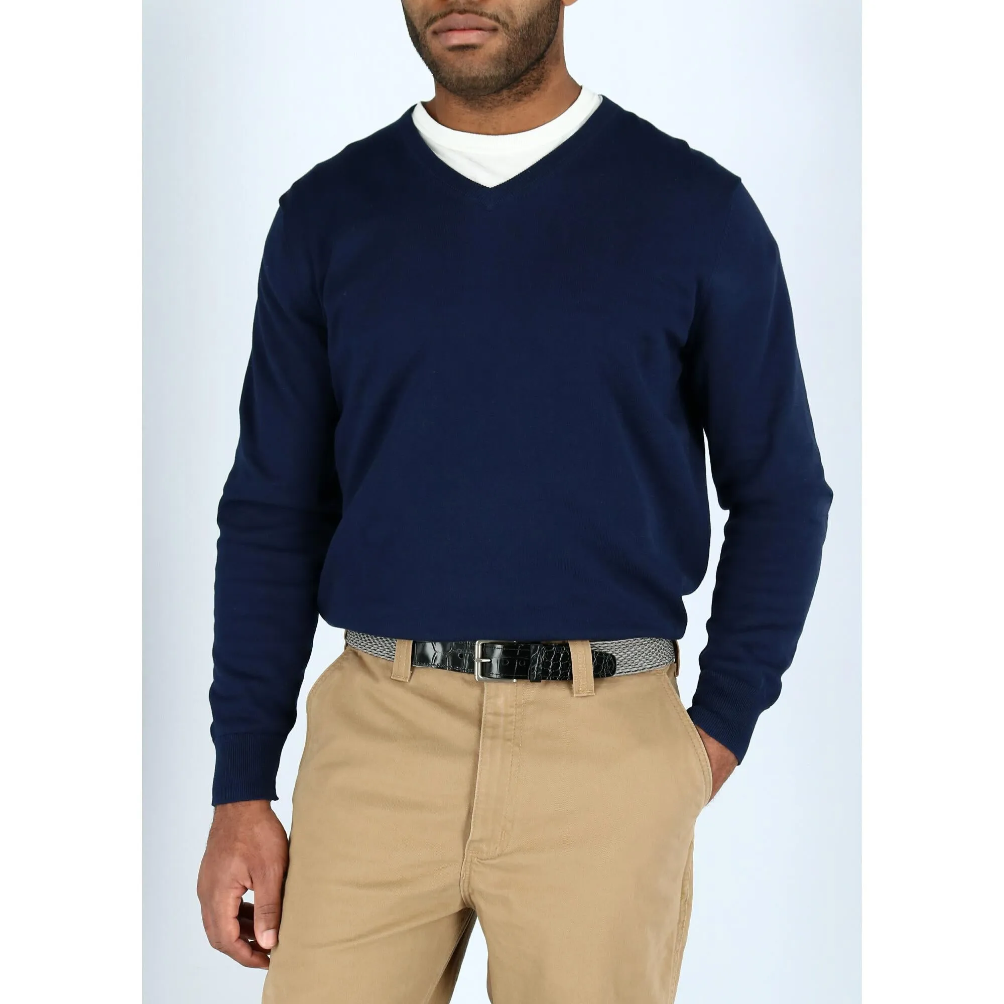 Hampton Stretch Belt with Croc Print Tabs