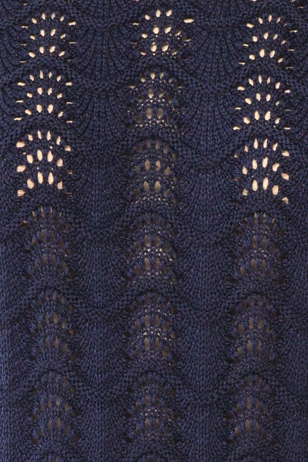 Harim Navy | Openwork Knit Sweater Vest