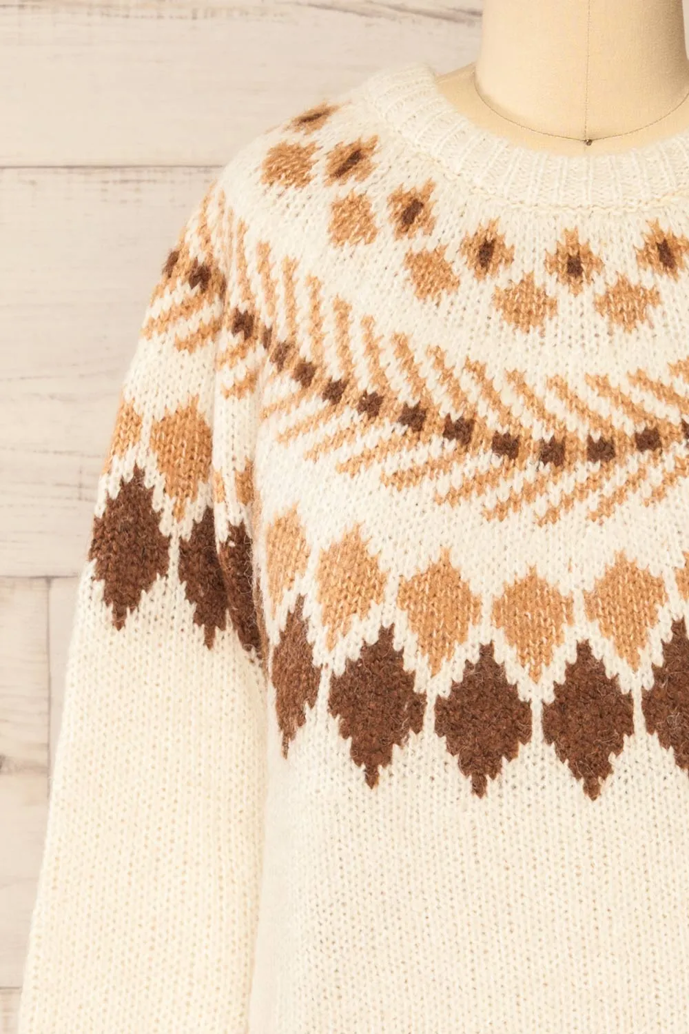 Hatmehyt | Jacquard Patterned Knit Sweater