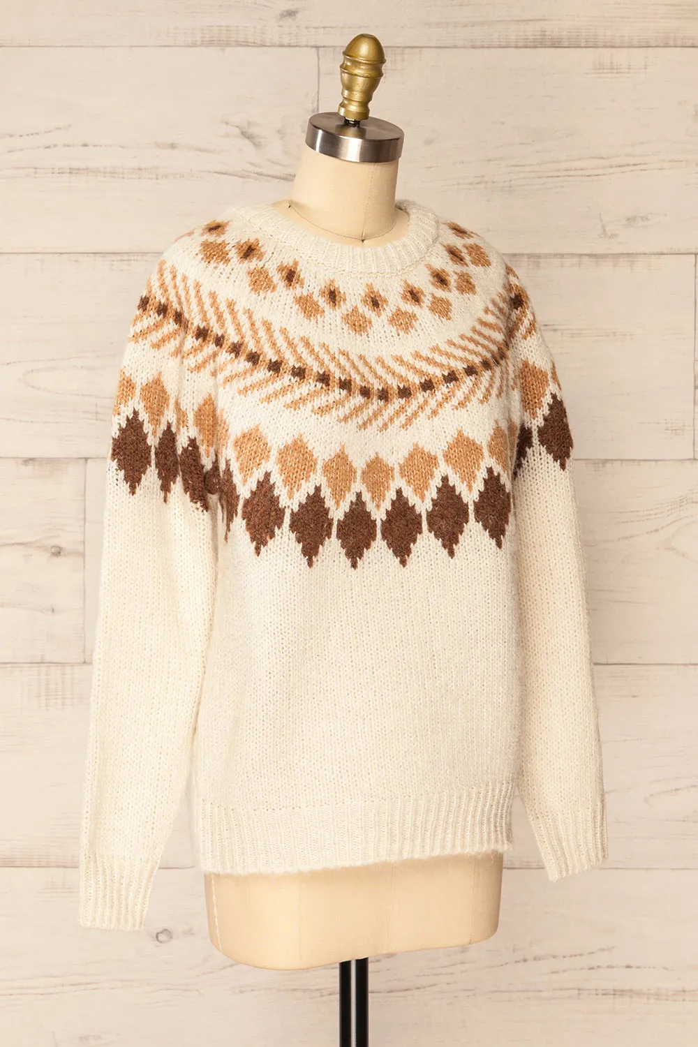 Hatmehyt | Jacquard Patterned Knit Sweater