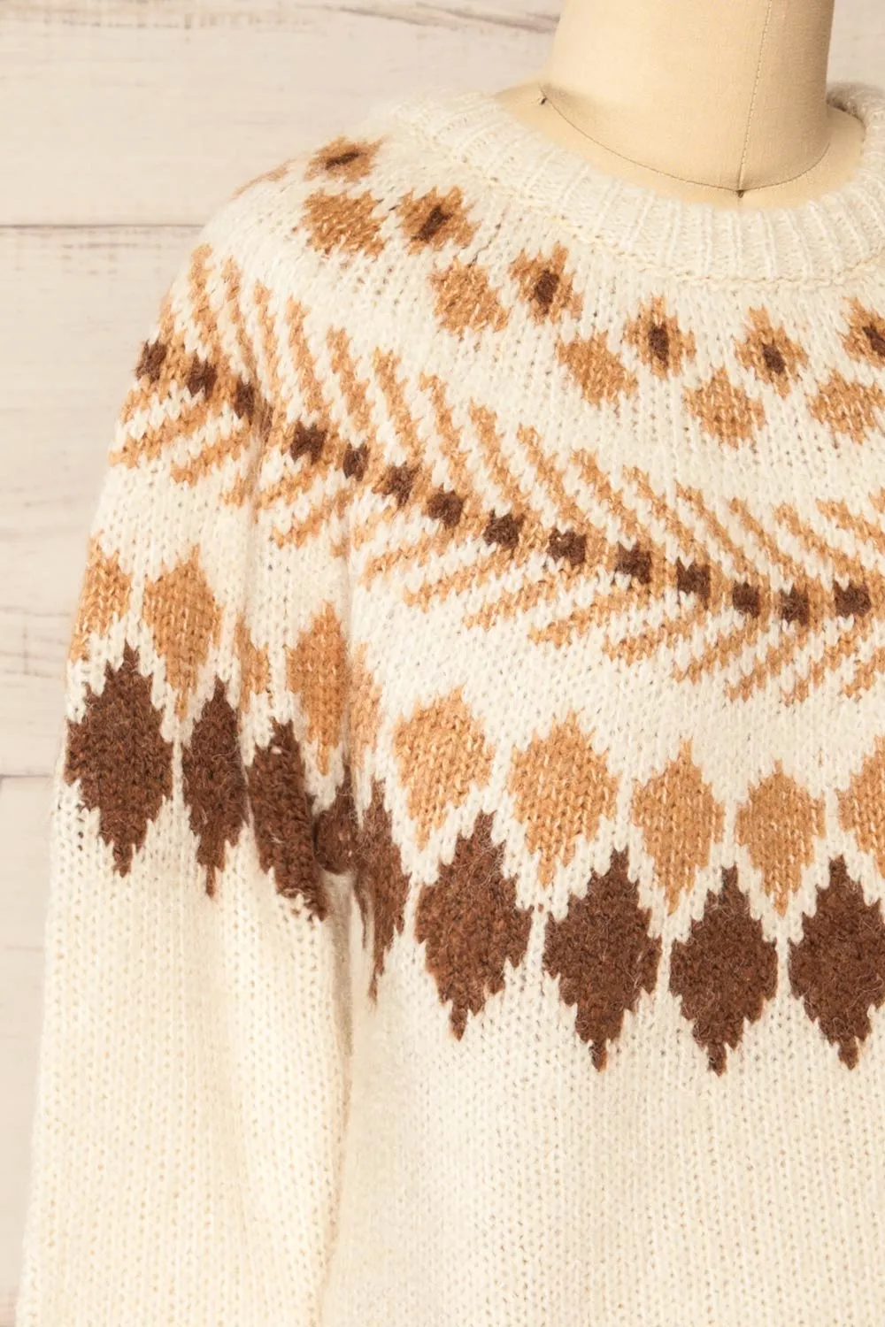 Hatmehyt | Jacquard Patterned Knit Sweater