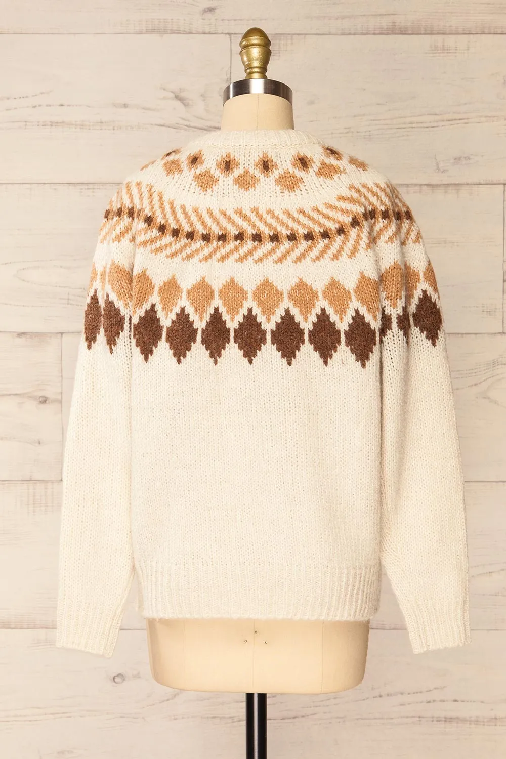 Hatmehyt | Jacquard Patterned Knit Sweater