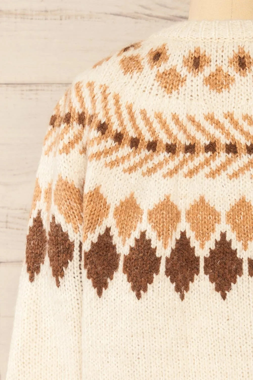 Hatmehyt | Jacquard Patterned Knit Sweater