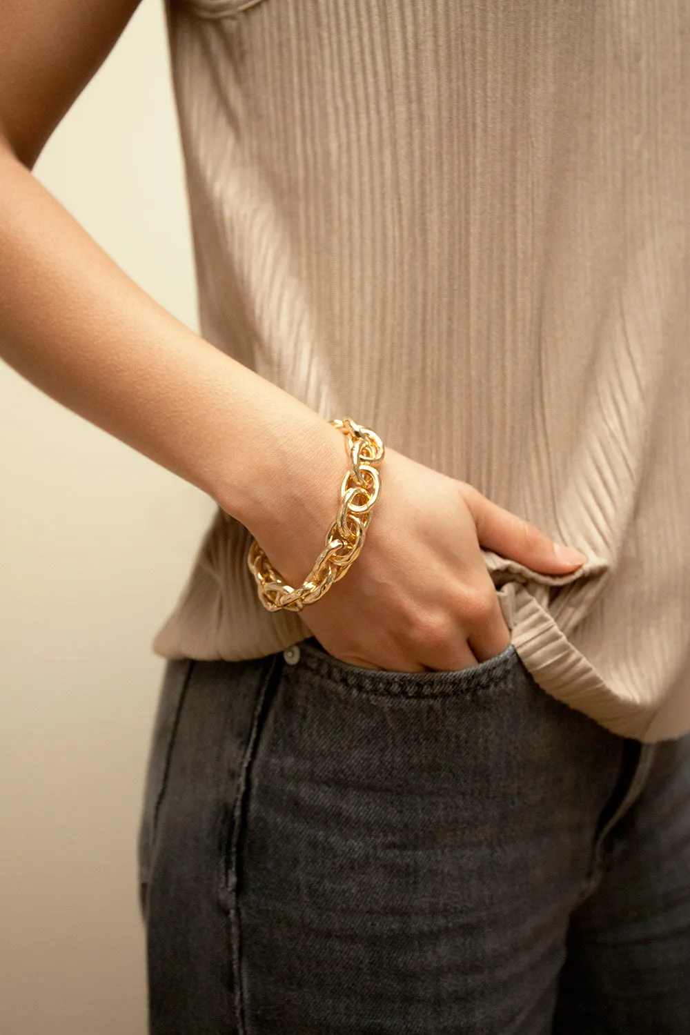 Hedylogos Silver | Elastic Chain Link Bracelet