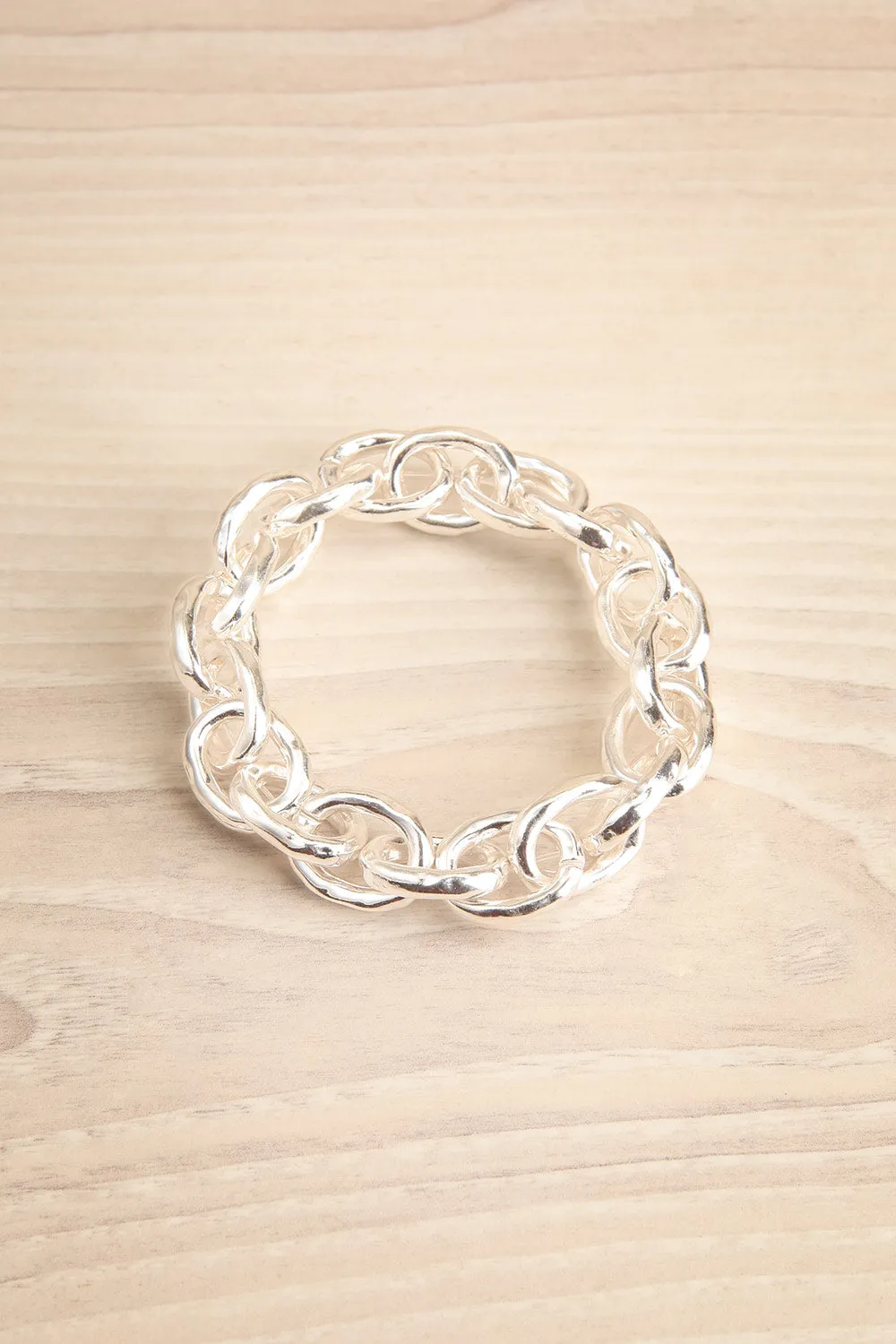 Hedylogos Silver | Elastic Chain Link Bracelet