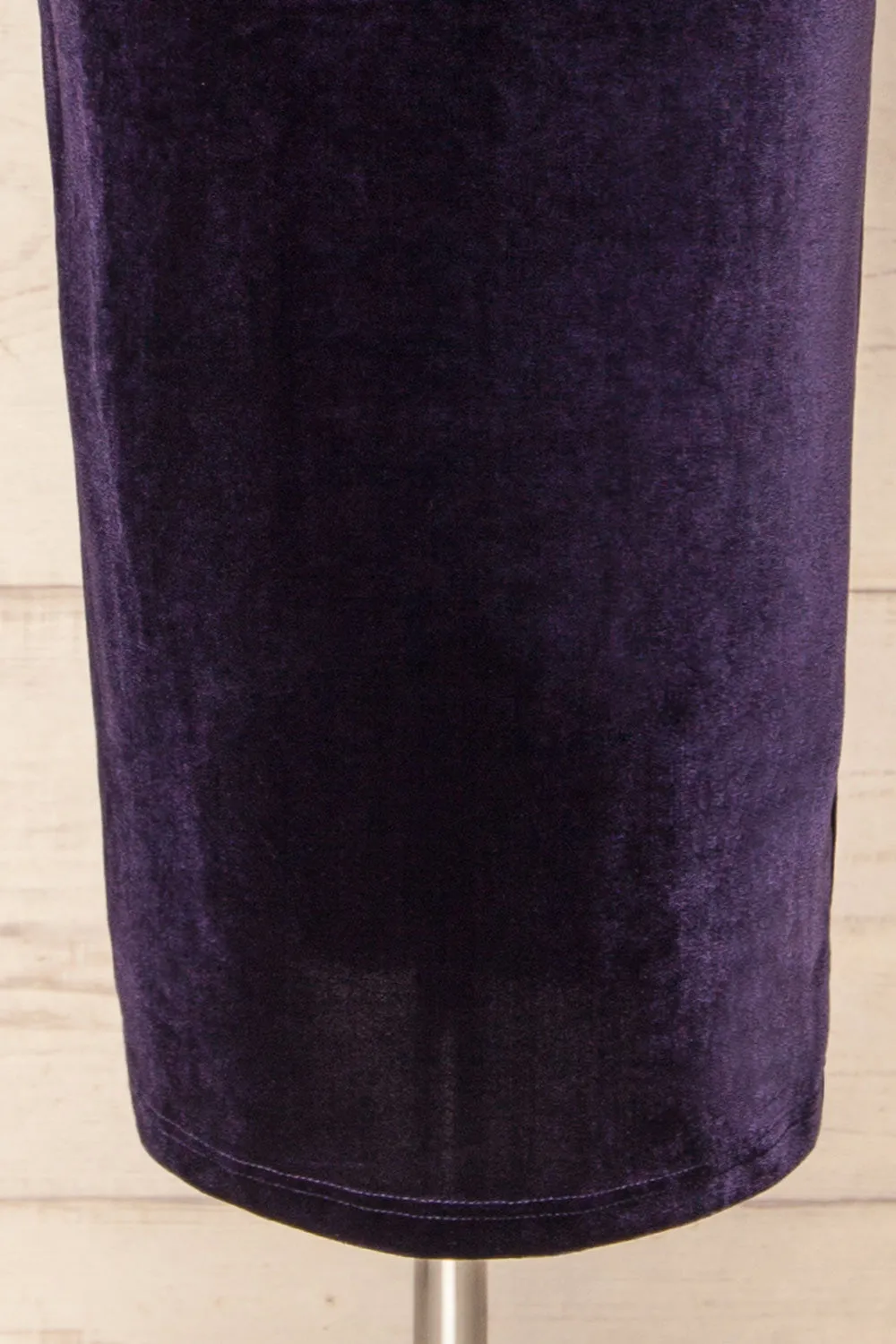 Hiroz | Navy Velours Maxi Slip Dress