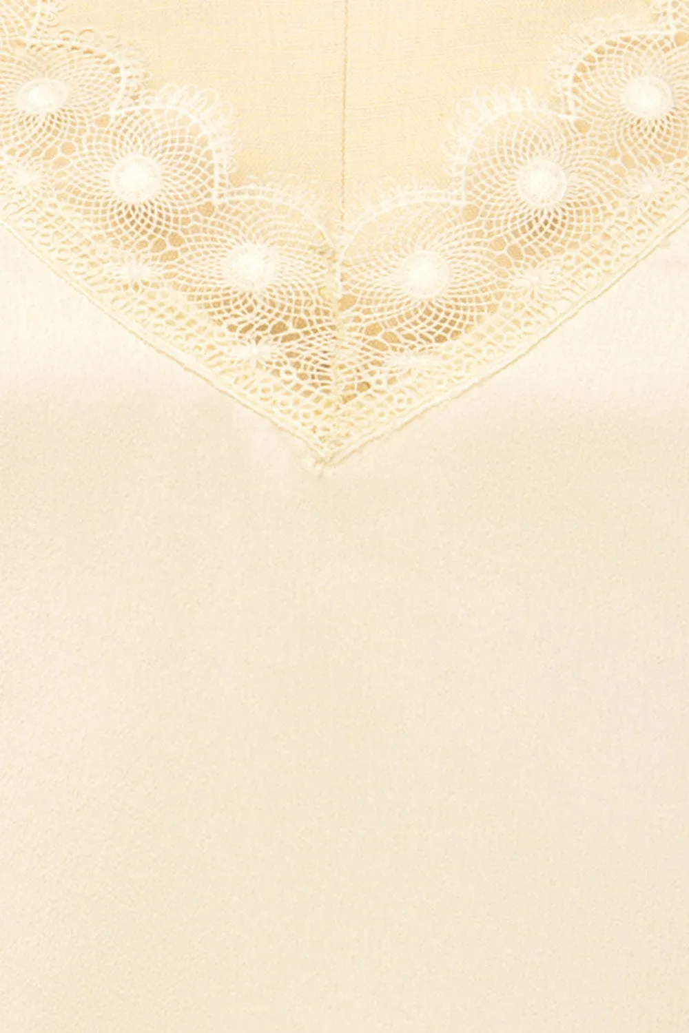 Hwasa Ivory | Satin Cami w/ Lace Trim