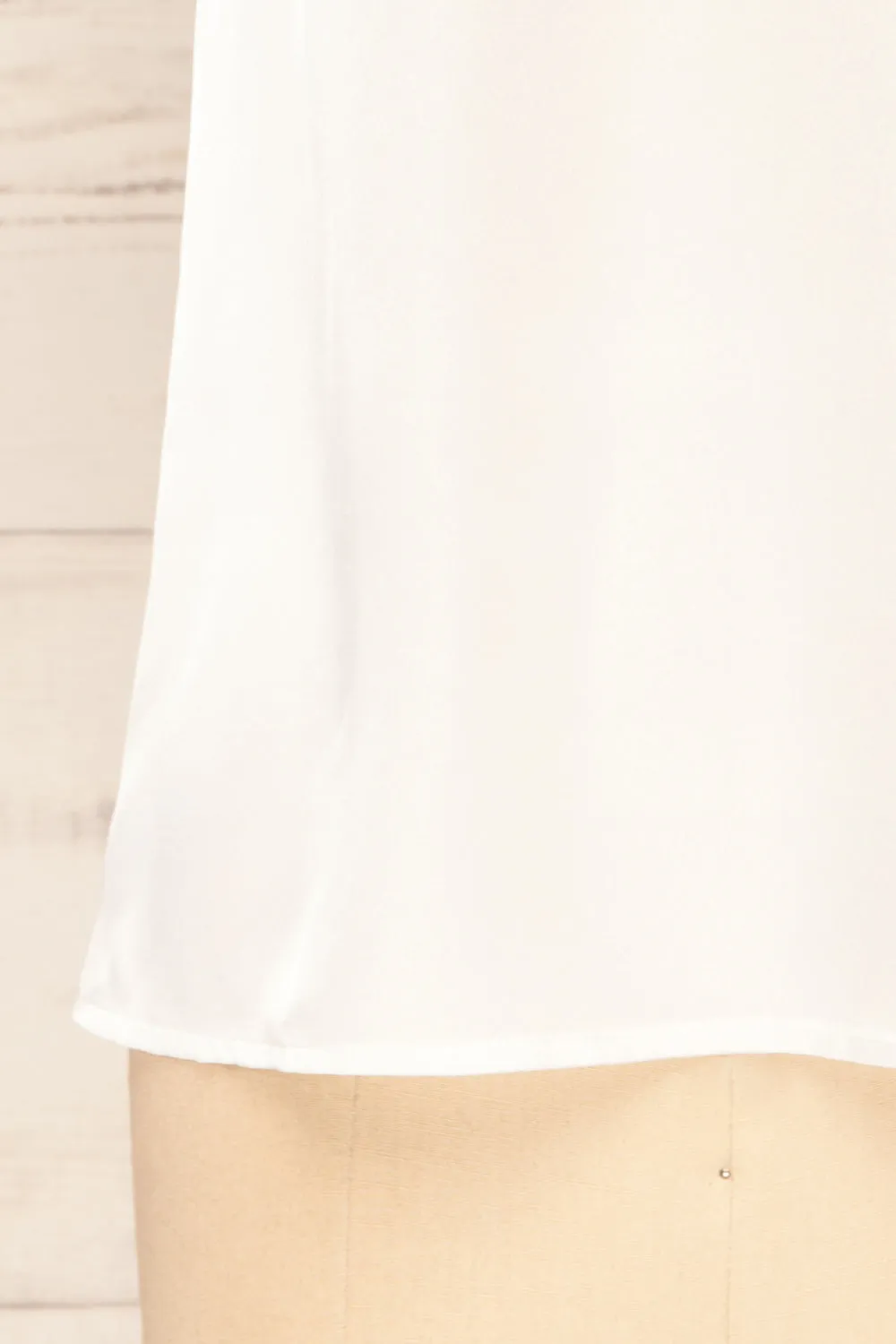 Hwasa White | Satin Cami w/ Lace Trim