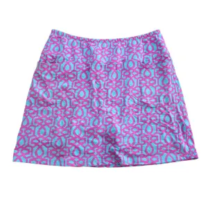 Ibkul Pink and Blue Patterned Skort Size L