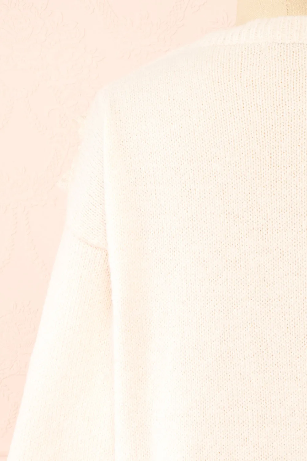 Ingrid | Knit Sweater w/ Ruffled Lace