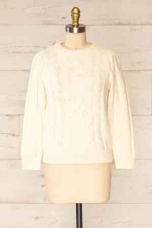 Invera Cream | Cable Knit Sweater