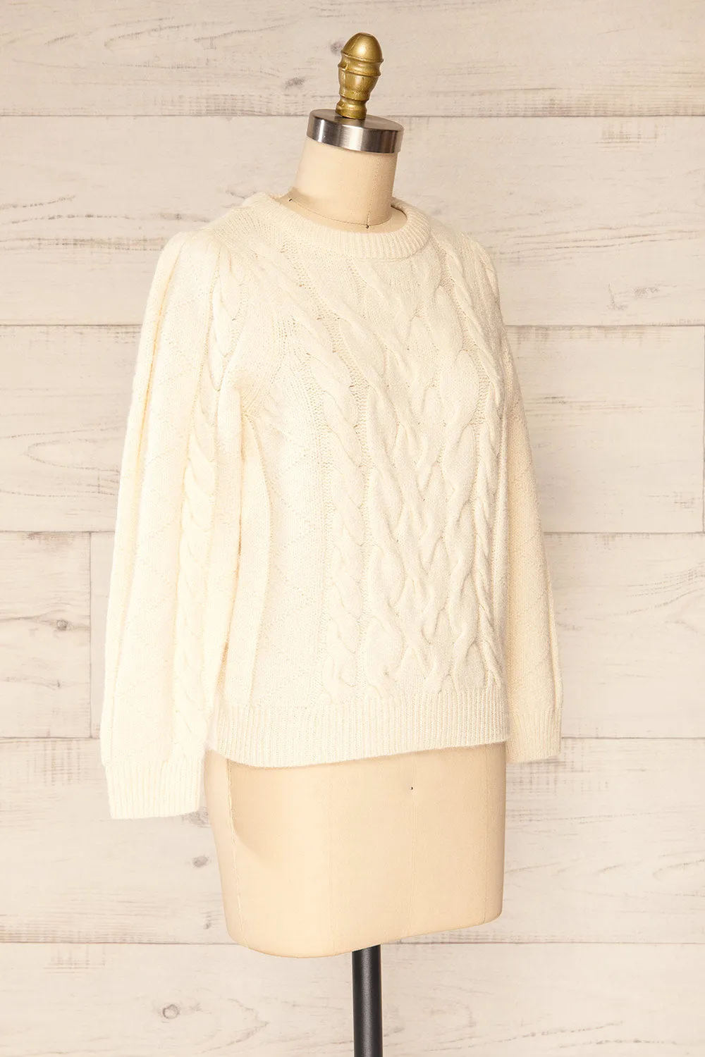 Invera Cream | Cable Knit Sweater