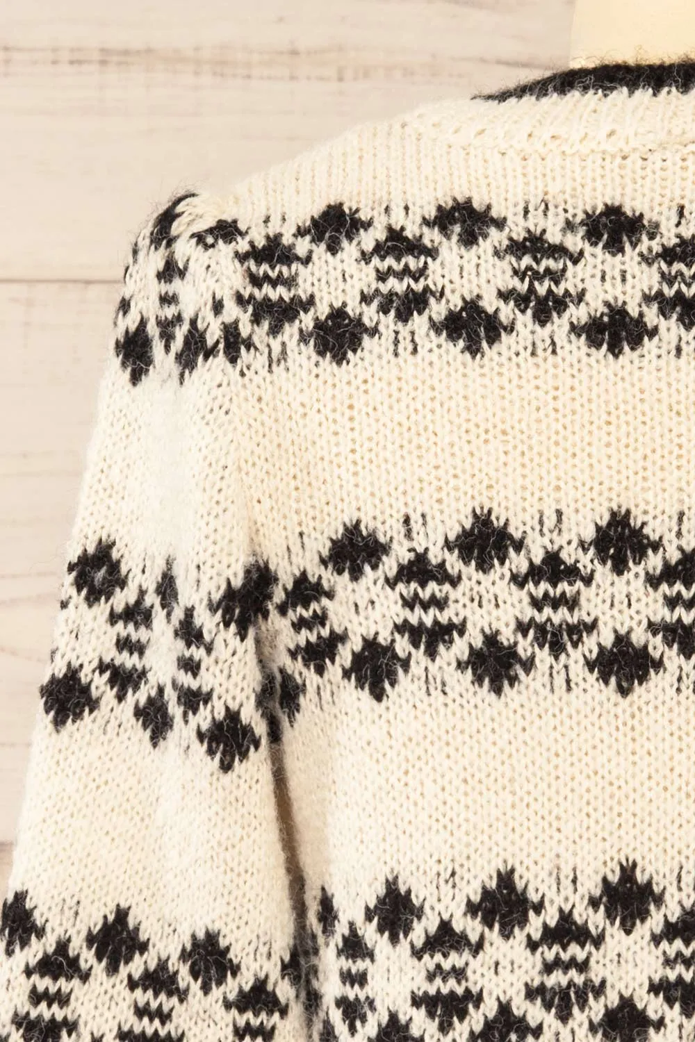 Ionian | Ivory Knit Striped Sweater