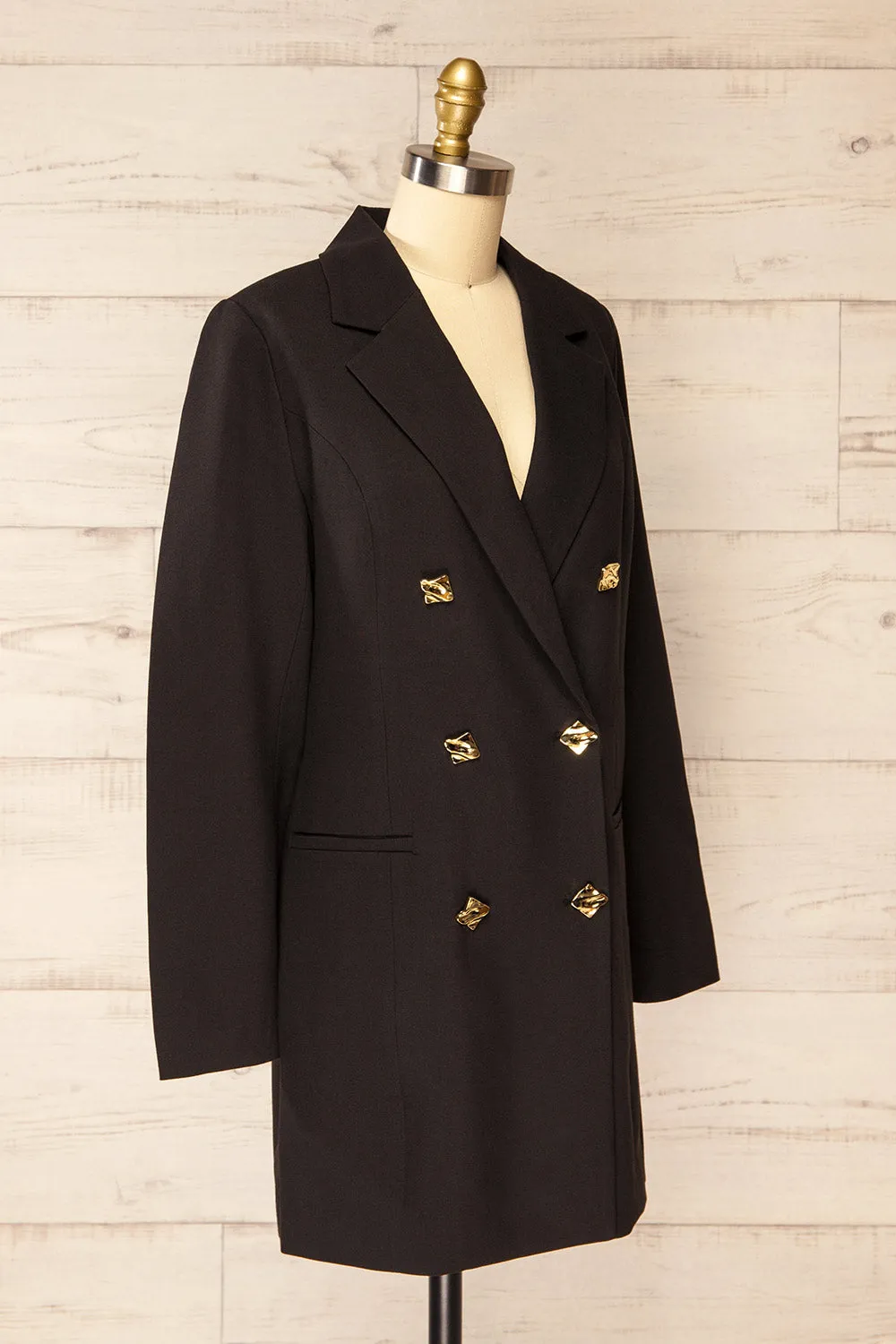 Izildur | Black Blazer Dress