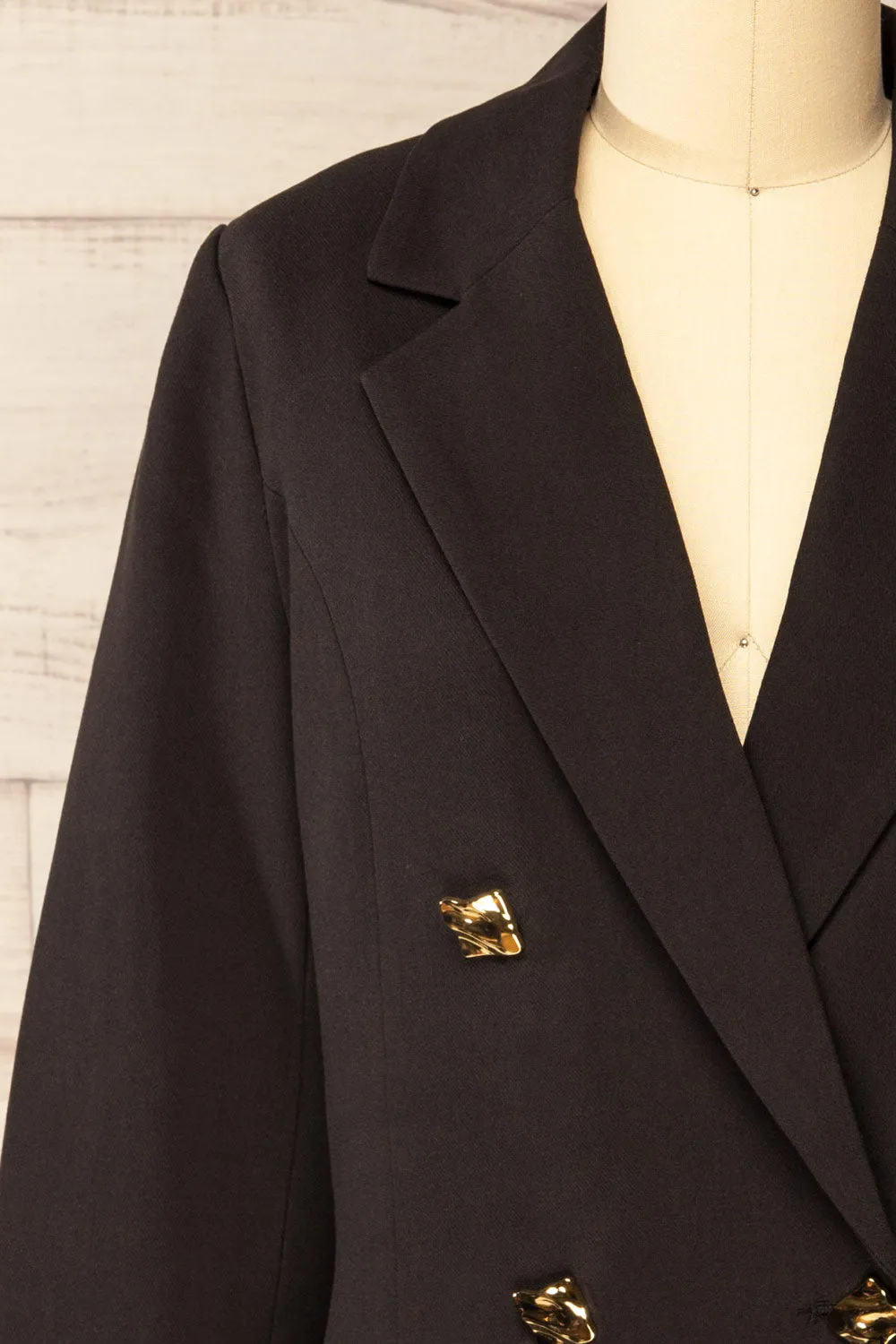 Izildur | Black Blazer Dress