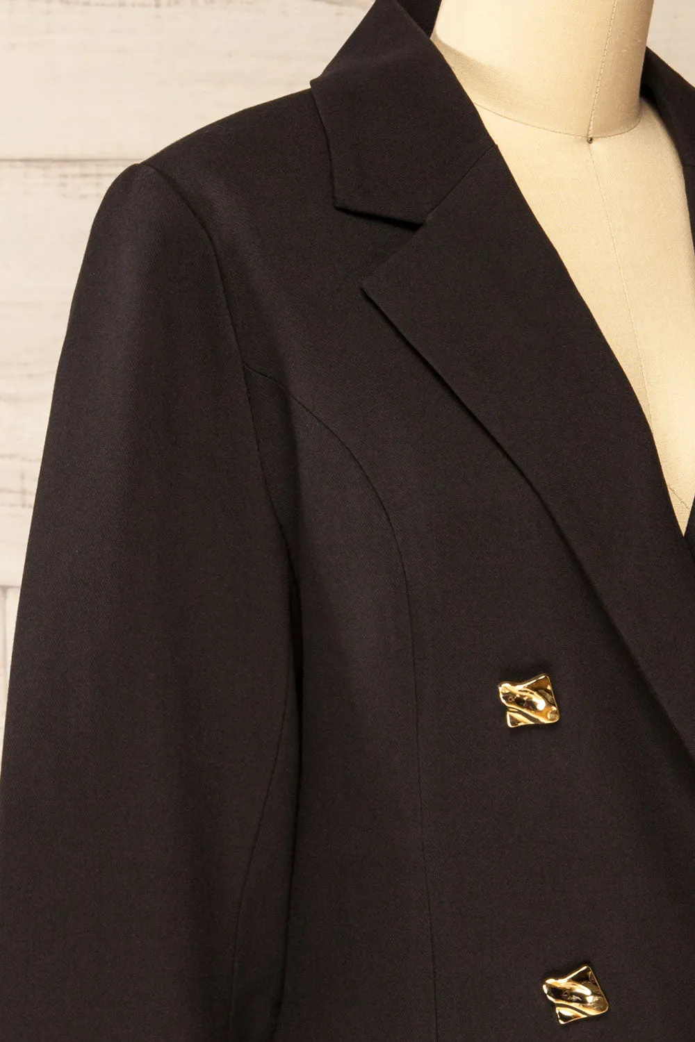 Izildur | Black Blazer Dress