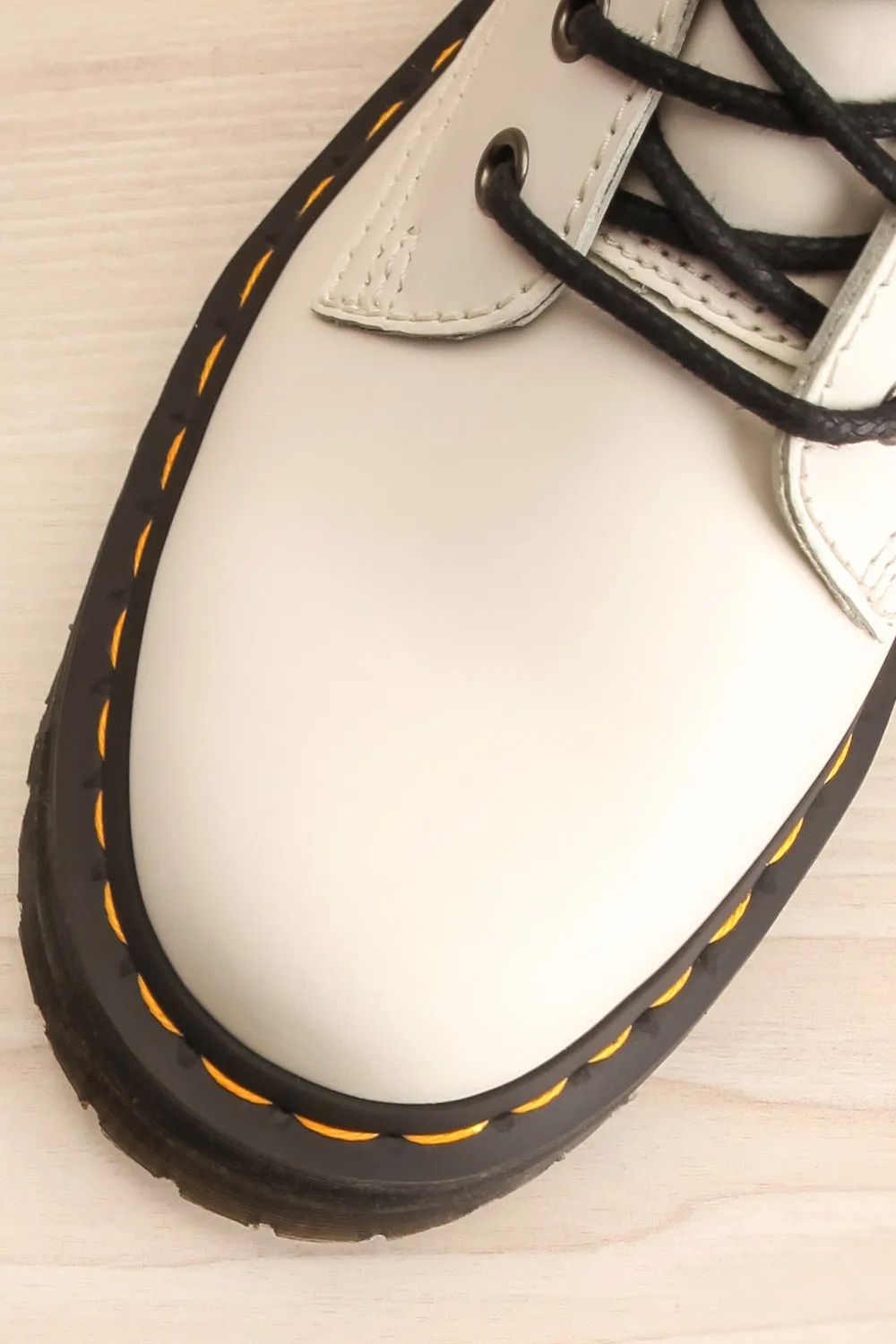 Jadon White Polished | Platform Boots