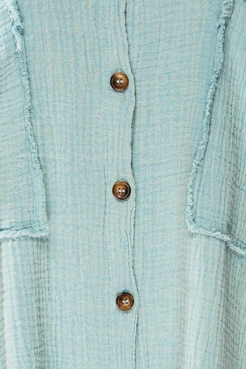 Jaipur Blue | Oversized Shirt w/ Knit Sleeves