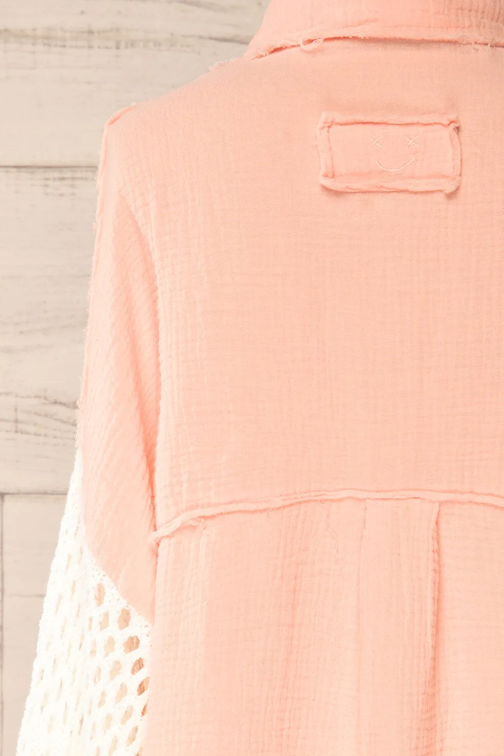 Jaipur Pink | Oversized Shirt w/ Knit Sleeves