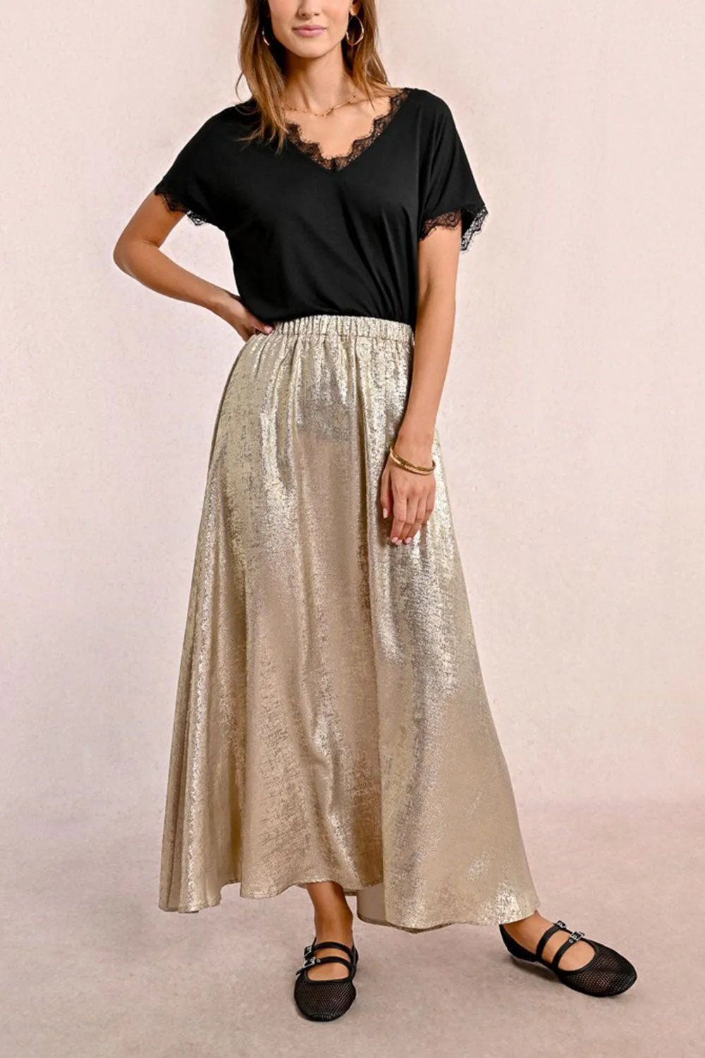 Jasmina | Long Golden Skirt
