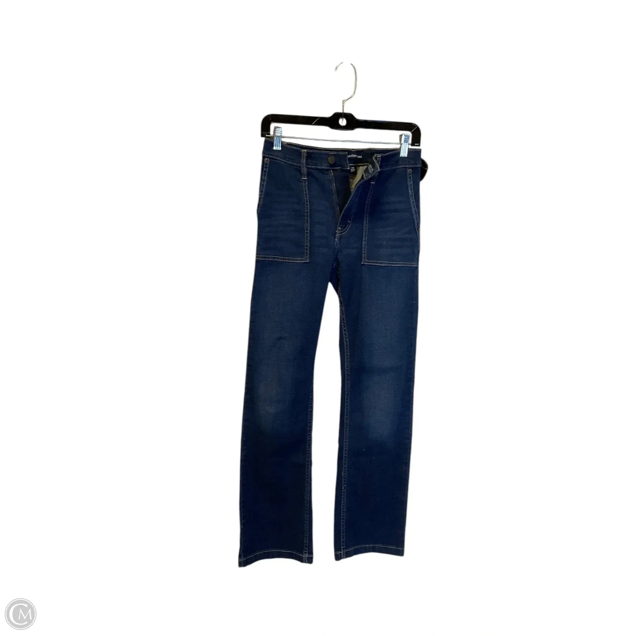 Jeans Flared By Calvin Klein In Blue Denim, Size: 2
