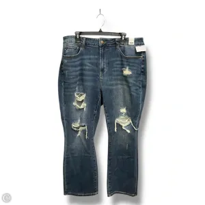 Jeans Flared By Judy Blue In Blue Denim, Size: 20