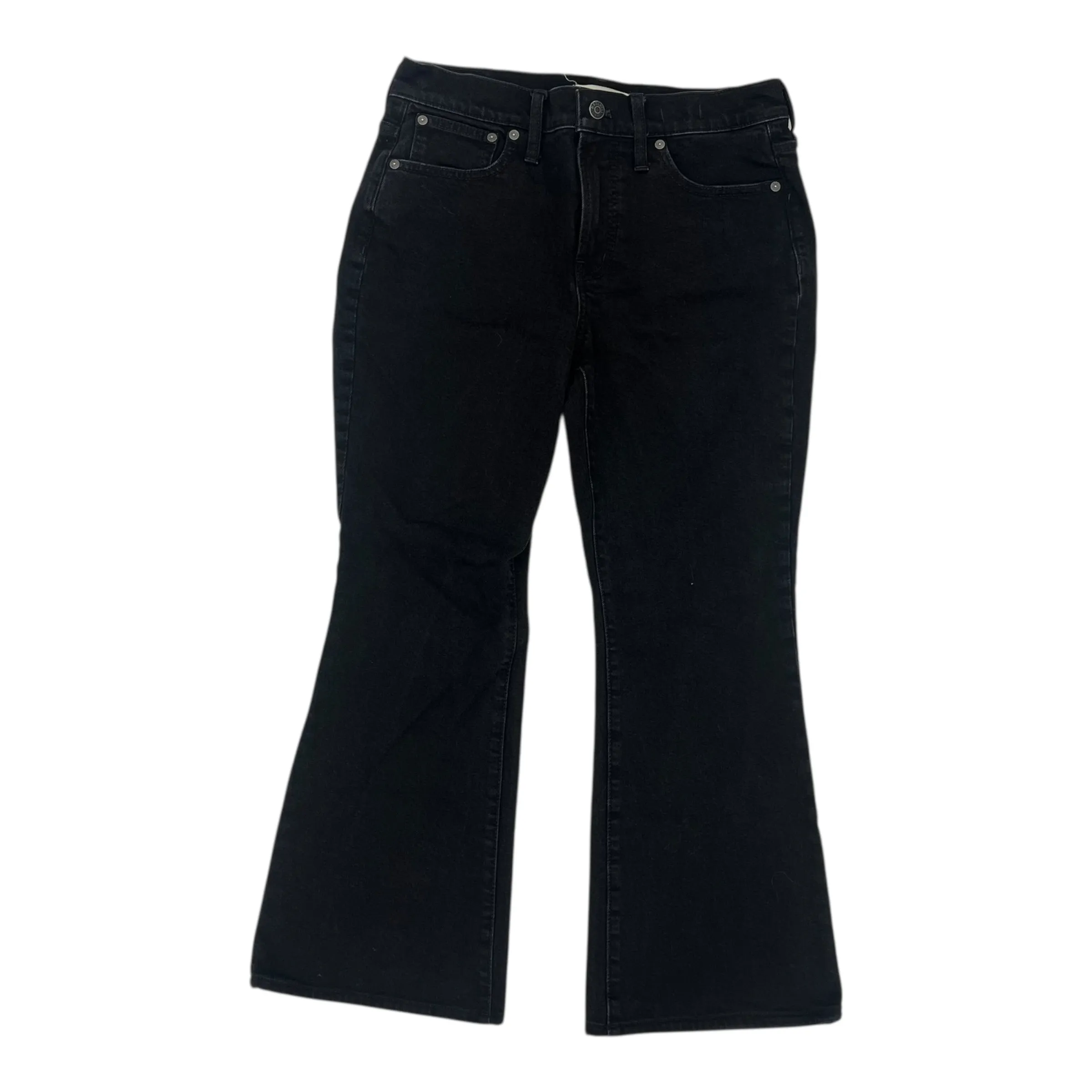 Jeans Flared By Madewell In Black Denim, Size:8P