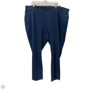 Jeans Jeggings By Terra & Sky In Blue Denim, Size: 22